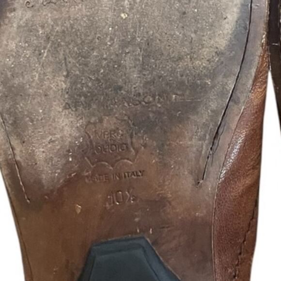 Marc Nason Embossed Dragon Leather Loafers Dress Shoes Size 10.5 Made in Italy